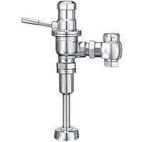 Sloan 3052601 DOLPHIN Chrome Single Flush Exposed Manual Urinal Flushometer with Top Spud Fixture Connection and Wheel Handle Control Stop - 1 GPF