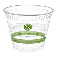Fabri-Kal GC9 Greenware 9 oz. Compostable Printed Plastic Cold Cup - 1,000/Case