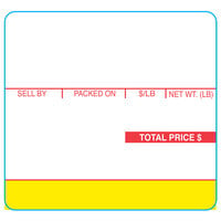 Ishida 1828 64 mm x 59 mm White Pre-Printed Equivalent Scale Label Roll - 12/Case