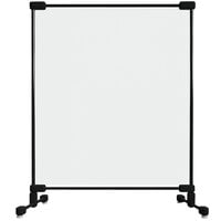 Goff's 34430 15 inch x 18 inch Clear PVC Desktop Personal Safety Partition with Fiberglass Frame
