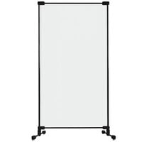 Goff's 34432 15 inch x 30 inch Clear PVC Desktop Personal Safety Partition with Fiberglass Frame
