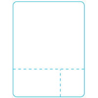 Hobart 1911-BTP 2 1/4 inch x 3 inch White Blank Perforated Equivalent Scale Label Roll - 16/Case