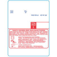 Digi 1518-S/H 60 mm x 80 mm White Safe Handling Pre-Printed Equivalent Scale Label Roll - 3/Case