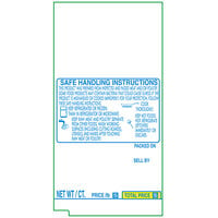 Tec 1600-S/H 48 mm x 92 mm White Safe Handling Pre-Printed Equivalent Scale Label Roll - 16/Case