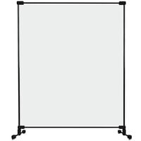 Goff's 34438 24 inch x 30 inch Clear PVC Desktop Personal Safety Partition with Fiberglass Frame