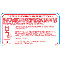 Point Plus 1000-RED-S/H 2 1/4 inch x 1 1/4 inch White / Red Safe Handling Pre-Printed Scale Label Roll - 20/Case