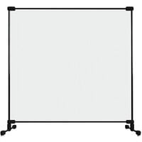 Goff's 34423 18" x 18" Clear PVC Desktop Personal Safety Partition with Fiberglass Frame