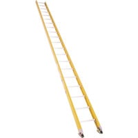 Bauer Corporation 33024 330 Series Type 1A 24' Yellow Fiberglass Straight Ladder - 300 lb. Capacity