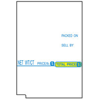 Tec 1676 48 mm x 68.8 mm White Pre-Printed Equivalent Scale Label Roll - 16/Case