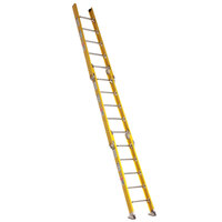Bauer Corporation 33952 339 Series Type 1AA 3' Yellow Fiberglass Tapered Base Section Ladder with Hoop Shoes - 375 lb. Capacity