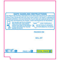 Tec 1682-S/H 57 mm x 63.5 mm White Safe Handling Pre-Printed Equivalent Scale Label Roll   - 16/Case