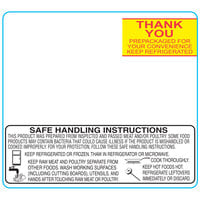 Toledo 1730-S/H-BLACK 2 5/8" x 2 3/8" White / Black Safe Handling Pre-Printed Equivalent Scale Label Roll - 5/Case