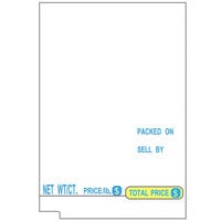 Tec 1673-BLUE 48 mm x 68.8 mm White Pre-Printed Equivalent Scale Label Roll - 16/Case