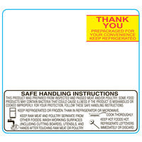 Toledo 1723-S/H-BLACK 2 5/8" x 2 3/8" White / Black Safe Handling Pre-Printed Equivalent Scale Label Roll - 30/Case