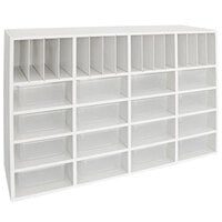 Whitney Brothers WB0664 Whitney White Wall 50 inch x 15 inch x 38 1/2 inch Cubby Organizer Cabinet