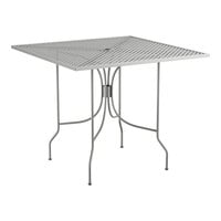 Lancaster Table & Seating Harbor Gray 36" Square Outdoor Standard Height Table with Ornate Legs
