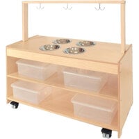 Whitney Brothers WB0384 42 inch x 19 3/4 inch x 40 inch Wood Sensory Play Kitchen