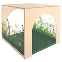 Whitney Brothers WB2452 Nature View 30 1/4" x 29 1/2" x 29 1/2" Wood Play House Cube with Green Floor Mat