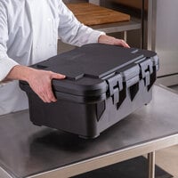 Cambro UPCS160110 Camcarrier S-Series® Black Top Loading 6 inch Deep Insulated Food Pan Carrier