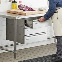 Regency 20 inch x 20 inch x 5 inch Triple-Stacked Drawer Set with Stainless Steel Front