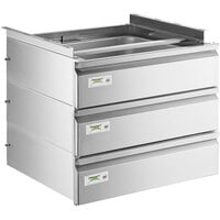 Regency 20" x 20" x 5" Triple-Stacked Drawer Set with Stainless Steel Front