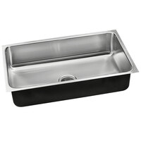 Just Manufacturing US-ADA-1830-A-55DCR 1 Compartment Stainless Steel ADA Undermount Sink Bowl - 28 inch x 16 inch x 5 1/2 inch