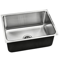 Just Manufacturing US-1824-A 1 Compartment Stainless Steel Undermount Sink Bowl - 22 inch x 16 inch x 7 1/2 inch