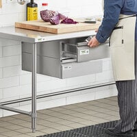 Regency 15 inch x 20 inch x 5 inch Double-Stacked Drawer Set with Stainless Steel Front