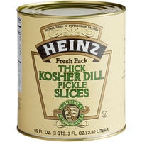 Heinz #10 Can Thick Kosher Dill Pickle Slices - 6/Case