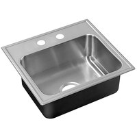 Just Manufacturing SL-2225-A-2 1 Compartment Stainless Steel Drop-In Sink Bowl - 22" x 16" x 8"