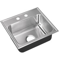 Just Manufacturing SL-17519-A-2 1 Compartment Stainless Steel Drop-In Sink Bowl - 16" x 11 1/2" x 7 1/2"