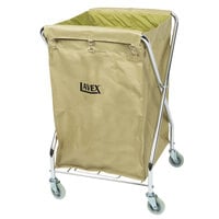 Lavex Commercial Laundry Cart/Trash Cart, 10 Bushel Folding Metal Frame and Canvas Bag