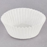 Hoffmaster 1 5/8" x 15/16" White Fluted Mini Baking Cup - 500/Pack