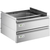 Regency 20" x 20" x 5" Double-Stacked Drawer Set with Stainless Steel Front