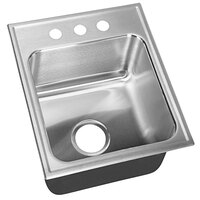 Just Manufacturing SLX-2217-A-3 1 Compartment Stainless Steel Drop-In Sink Bowl - 14 inch x 16 inch x 10 1/2 inch