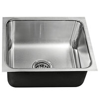 Just Manufacturing US-1114-A 1 Compartment Stainless Steel Undermount Sink Bowl - 12 inch x 9 inch x 6 inch