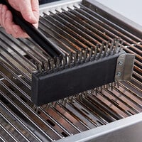 Choice 30 inch Black Pizza Oven / Broiler Brush with Scraper