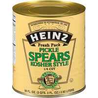 Heinz #10 Can Quarter Cut Pickle Spears - 6/Case