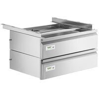 Regency 15 inch x 20 inch x 5 inch Double-Stacked Drawer Set with Stainless Steel Front