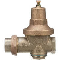 Zurn 114-500XL 1 1/4 inch Single Union Water Pressure Reducing Valve with Integral By-Pass Check Valve