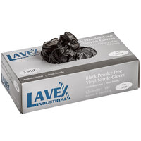 Lavex Industrial 3 Mil Thick Black Hybrid Powder-Free Gloves - Large - Case of 1000 (10 Boxes of 100)