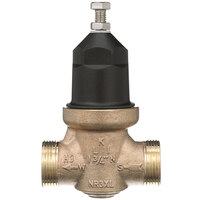Zurn 34-NR3XLDUC 3/4" Double Union Copper Sweat Connection Water Pressure Reducing Valve with Integral By-Pass Check Valve and Strainer