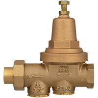 Zurn 34-600XLC 3/4 inch Copper Sweat Connection Water Pressure Reducing Valve with Integral By-Pass Check Valve and Strainer