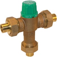 Zurn 34-ZW1017XLC Aqua-Gard 3/4 inch Tempering Mixing Valve with Copper Sweat Union Connection