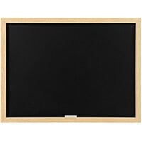 MasterVision PM04012319 24 inch x 18 inch Optimum Black Oak Frame Chalk Board with Groove