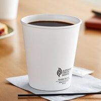 Dart DWTG12W ThermoGuard 12 oz. Insulated White Paper Hot Cup - 30/Pack