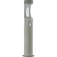 Zurn Elkay LK4400BFFRKGRY EZH2O Gray Non-Filtered Freeze Resistant Outdoor Vertical Pedestal Bottle Filling Station - Non-Refrigerated