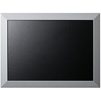MasterVision PM07155220 36 inch x 24 inch Black Kamashi Silver Frame Chalk Board