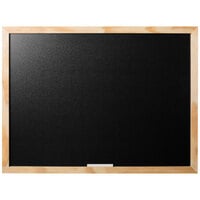 MasterVision PM04010119 24 inch x 18 inch Optimum Black Pine Frame Chalk Board with Groove