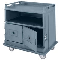 Cambro MDC24401 Slate Blue Beverage Service Cart with 2 Doors - 44 1/2" x 30" x 44"
